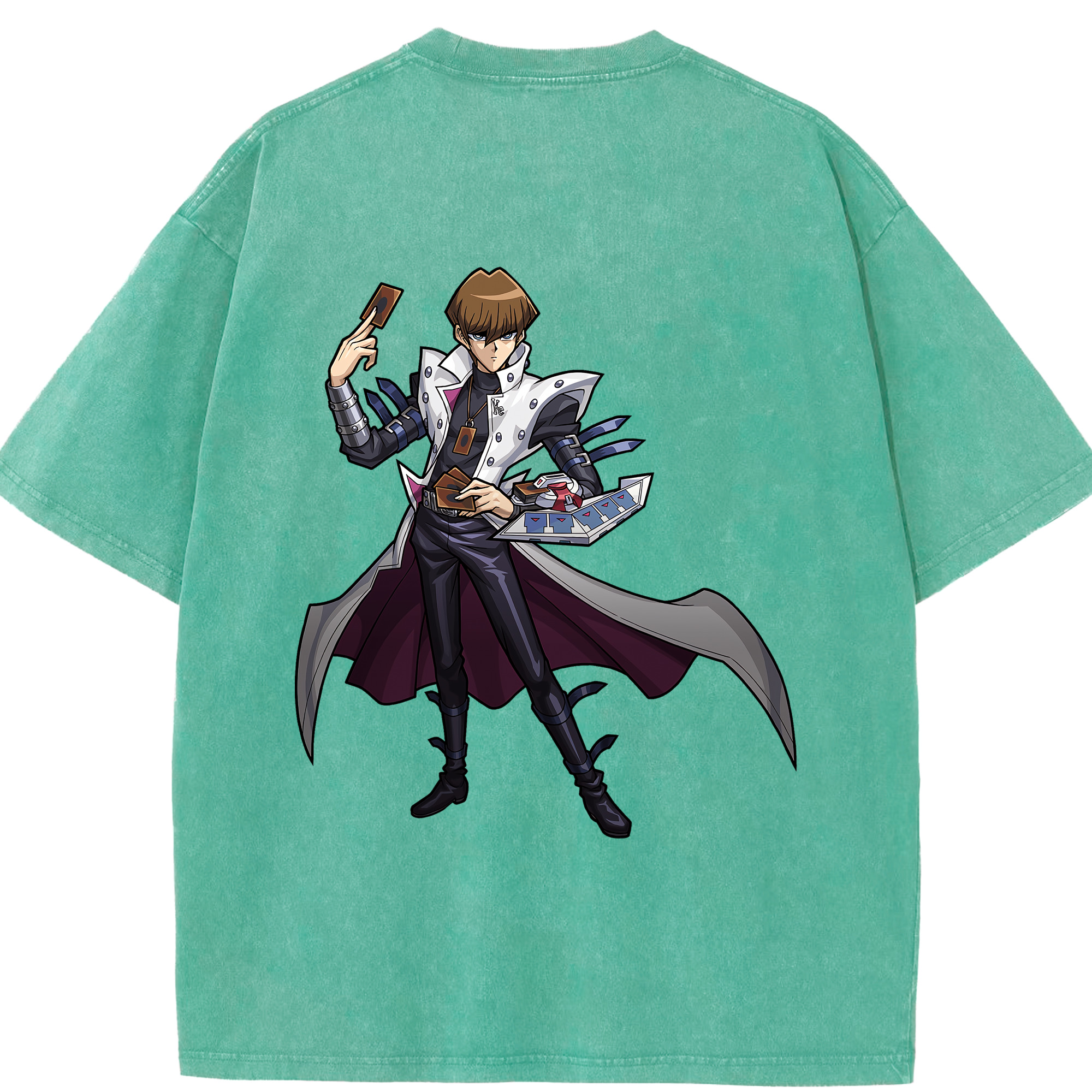 （画像用） 遊☆戯☆王 Yu-Gi-Oh! 綿100% ヴィンテージ風 半袖Tシャツ（背面プリント）
